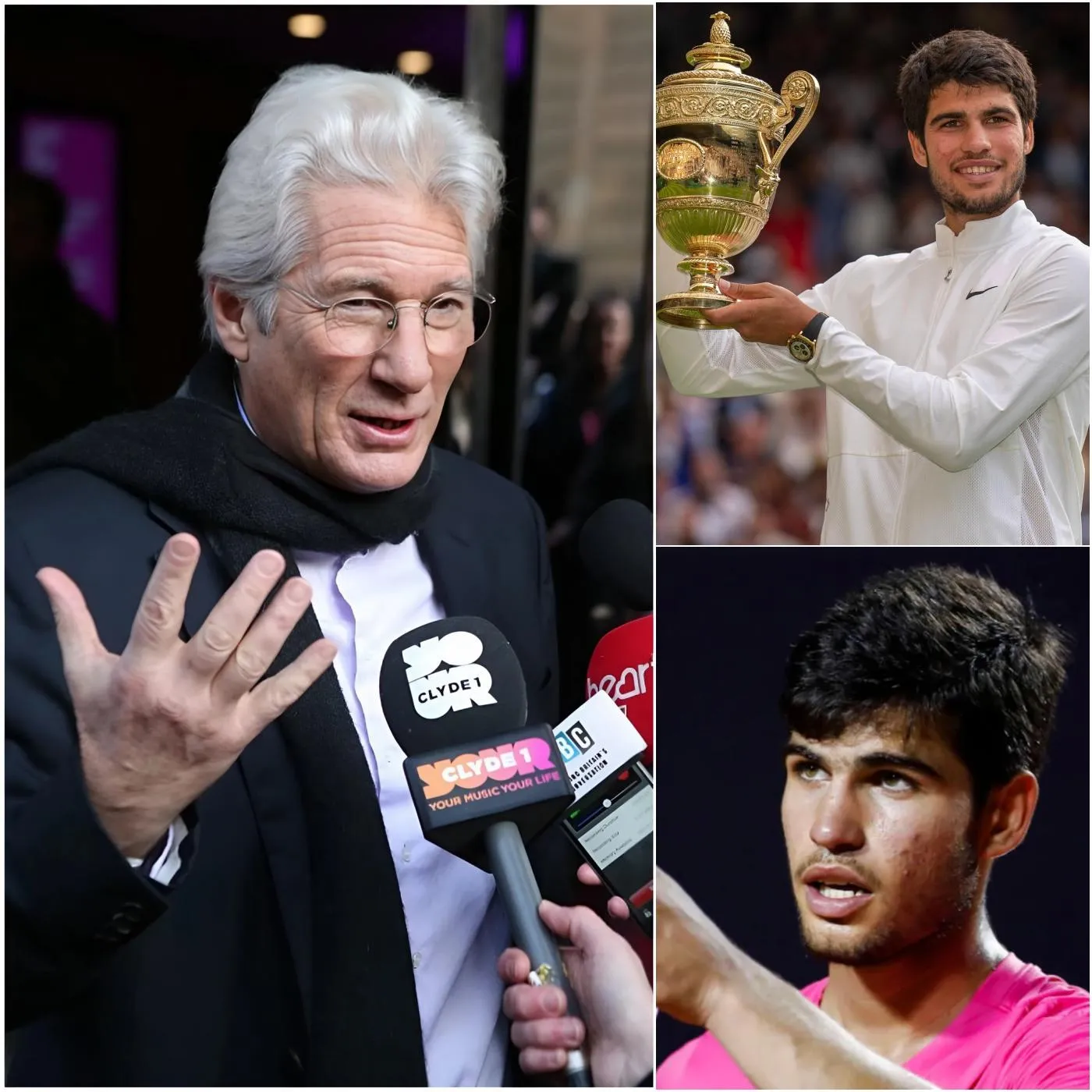 Cover Image for Richard Gere’s shocking remarks, calling Carlos Alcaraz “just a tennis player,” sparked a heated argument live on air, leaving Spanish fans furious. Just 10 minutes later, Alcaraz’s 10-word comment left Gere embarrassed, turning the tables in a matter of moments.