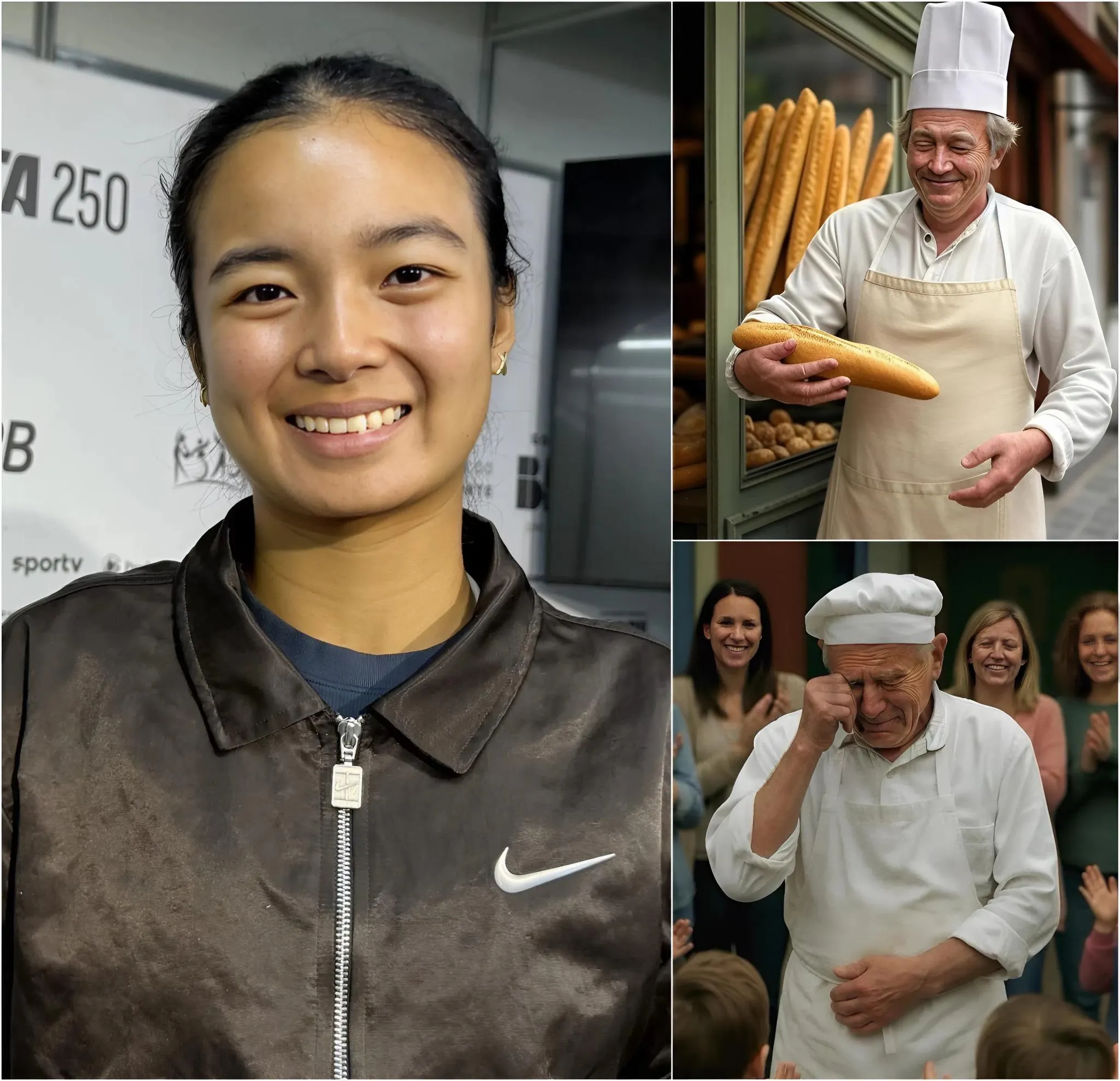 Cover Image for The bakery owner, now 73, was moved to tears when he reunited with Alexandra Eala, whom he had first met when she was 13. Reflecting on her journey, he said, “The 13-year-old girl back then only dreamed of touching a racket, but now you’ve touched the hearts of the whole world.” Eala’s heartfelt gesture left him smiling through his tears, prompting those around them to cry as well.