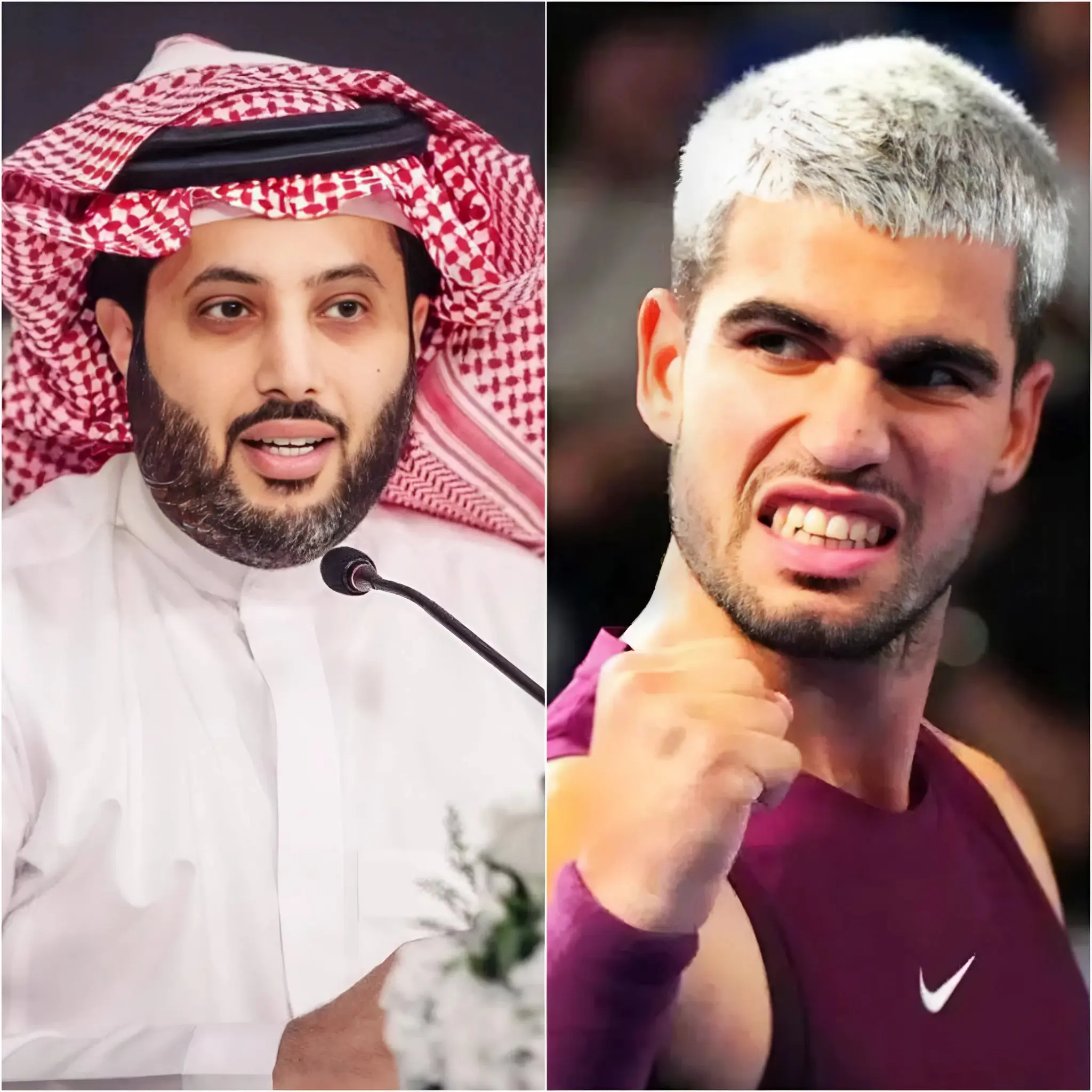 Cover Image for In a tearful confession during a shocking press conference in Riyadh, Carlos Alcaraz revealed he signed a secret deal with Turki Alalshikh, receiving $1.5 million for the Six Kings Slam and €2 million annually for his recovery. But the real bombshell came when Alcaraz claimed he was “betrayed” and brutally beaten after refusing to raise the deal’s value. Turki Alalshikh fired back, exposing dark truths behind the controversial contract, leaving the tennis world stunned.
