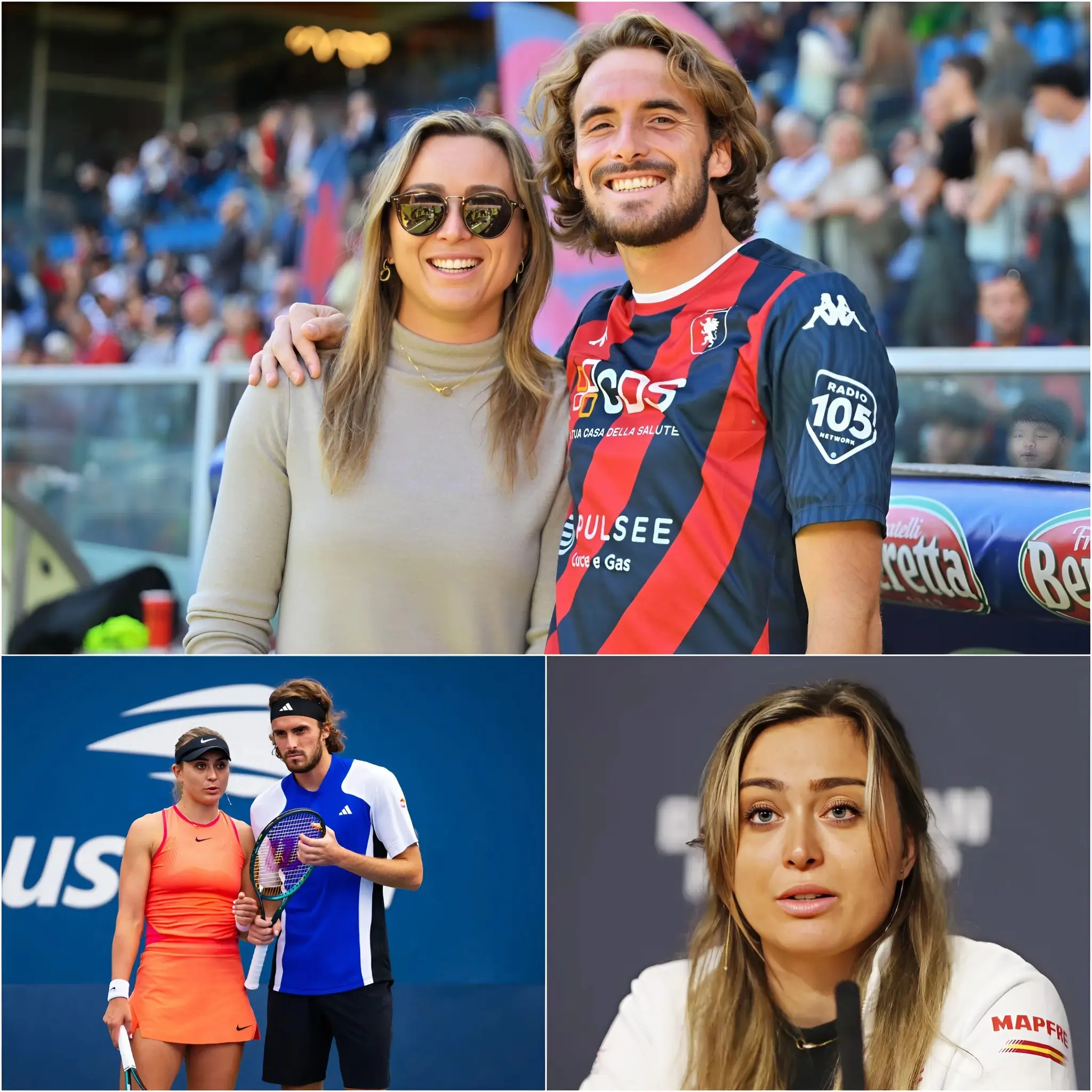 Cover Image for The tennis world has been shocked. Paula Badosa, the beautiful Spanish tennis player with a spectacular body and a strong playing style, has officially denounced the infidelity of her boyfriend Stefanos Tsitsipas, which led to her decision to tearfully break off their relationship after more than two years together, along with a series of photos of Tsitsipas holding hands with another female tennis player.