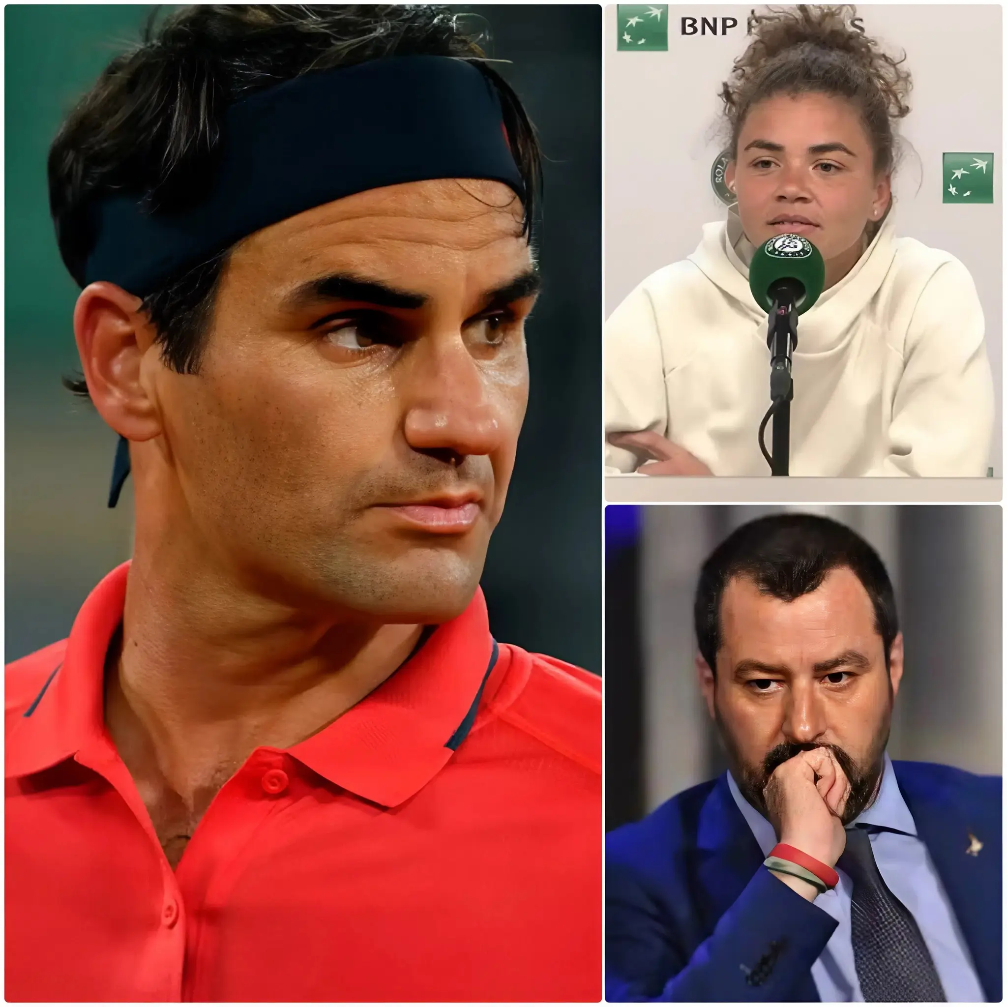 Cover Image for 9 minuti fa: Roger Federer ha scioccato il mondo del tennis parlando della guerra contro Matteo Salvini: âQuello che sta attraversando Jasmine Paolini Ăš un insulto allo spirito del tennis e al governo italiano. Come si puĂČ essere cosĂŹ crudeli, abbandonare e criticare una ragazza di 29 anni che porta sulle spalle le aspettative di unâintera nazione?â. Ha anche lanciato un avvertimento di 13 parole, scioccando il mondo del tennis e scatenando un acceso dibattito. Paolini Ăš scoppiata in lacrime e ha parlato solo cinque minuti dopo. Una nuova guerra sta per scoppiare đ đ đ
