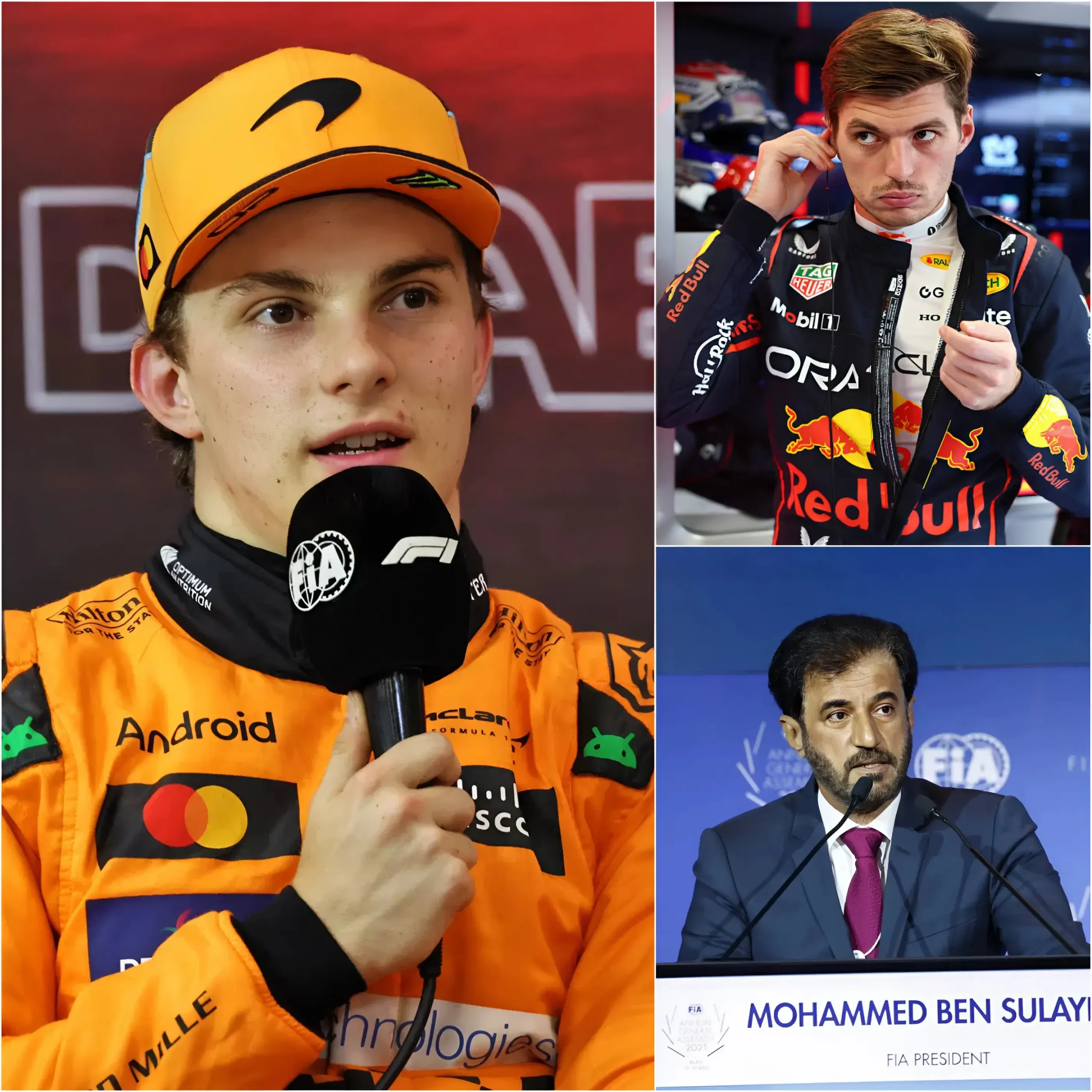 Cover Image for âIK EIS RECHTVAARDIGHEIDâ â Oscar Piastri heeft officieel een klacht bij de FIA ingediend en vraagt om volledige transparantie. Hij stelt dat Max Verstappen mogelijk onterecht werd bevoordeeld, naar aanleiding van twijfels dat Verstappen oneerlijke voordelen zou hebben gebruikt om zijn recente overwinning veilig te stellen.đđđ