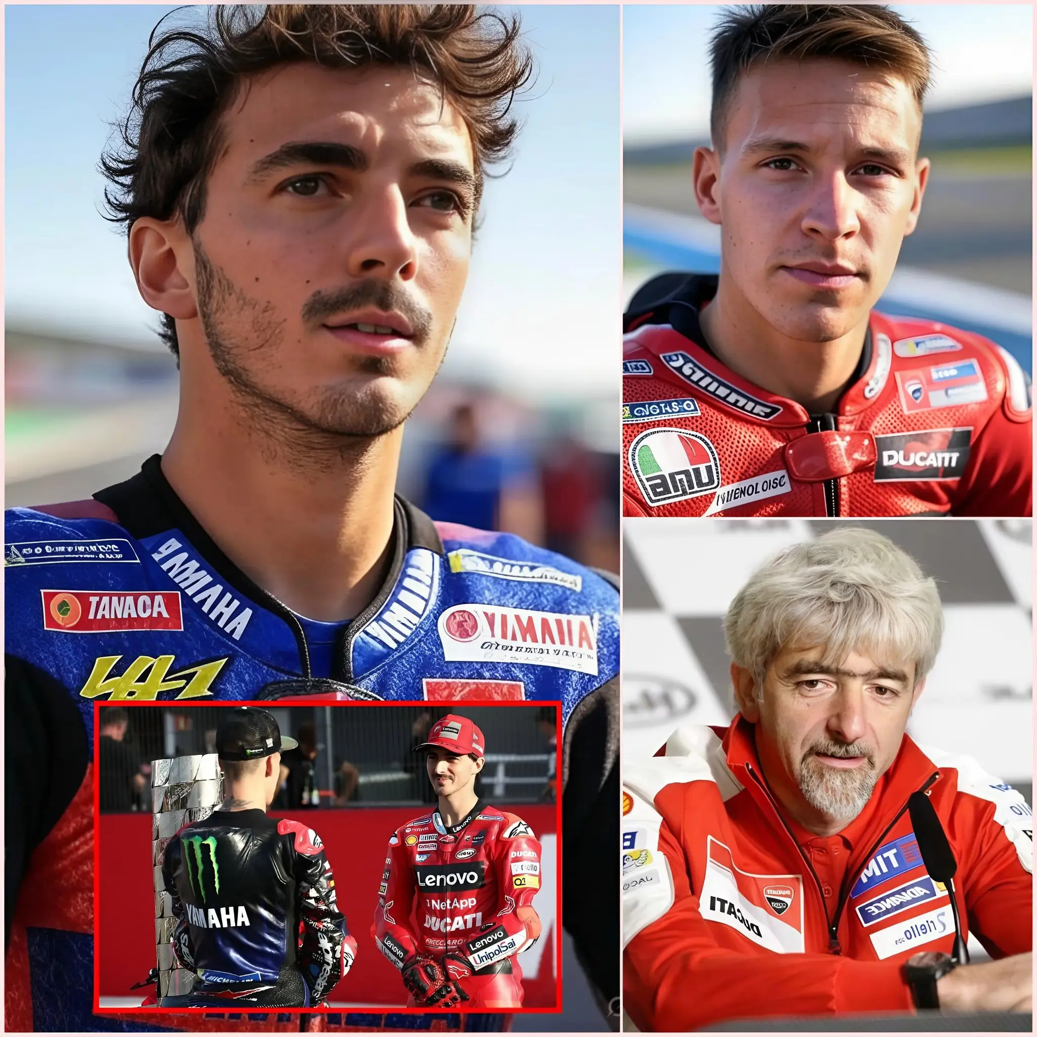 Cover Image for Der sensationelle Deal zwischen Yamaha und Ducati wurde soeben bekannt gegeben: Bagnaia und Quartararo tauschen Fahrer und sorgten damit für Aufsehen in der gesamten MotoGP-Szene. Der Ducati-Chef bestätigte diesen Jahrhundertwechsel ebenfalls 👇