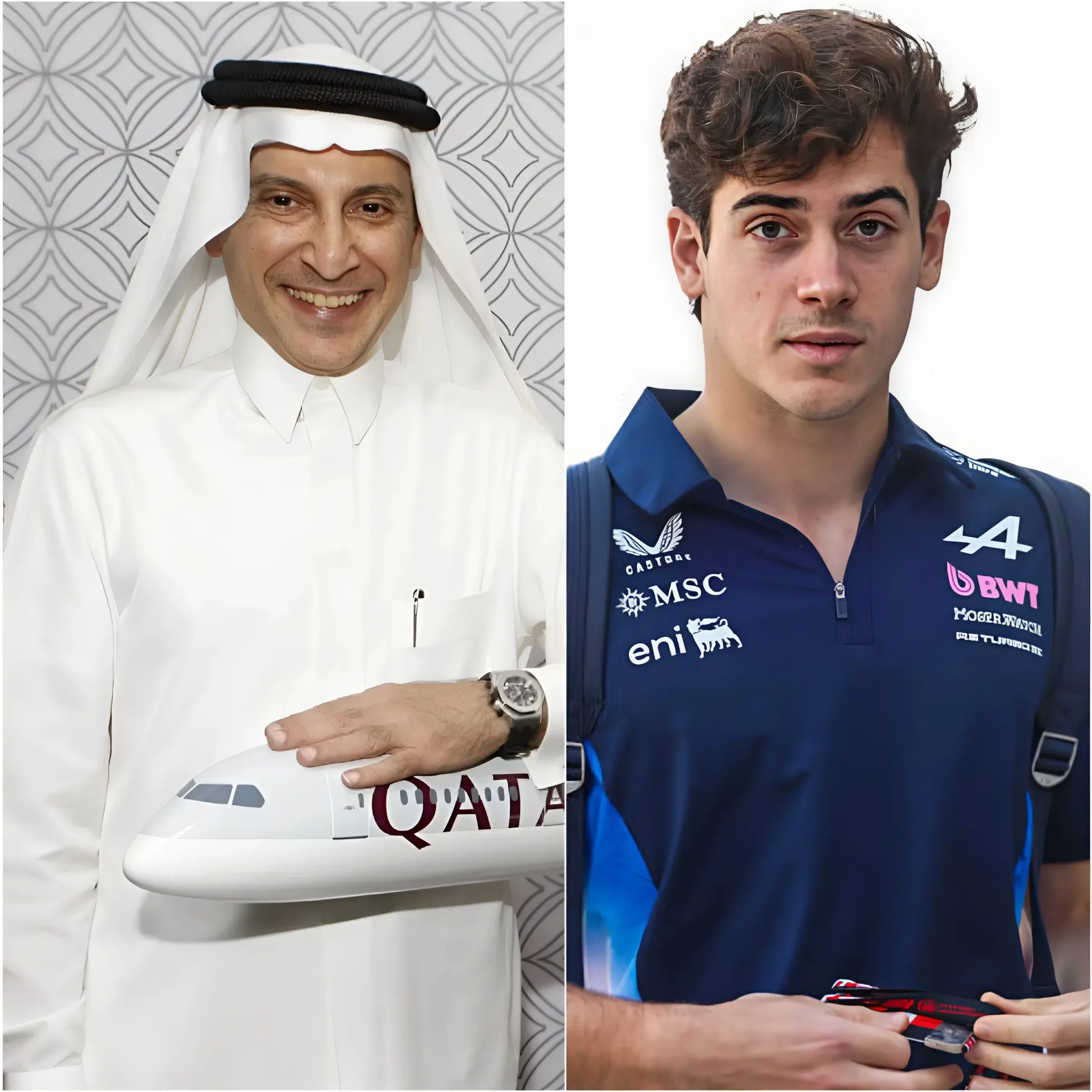 Cover Image for 🚨HACE 10 MINUTOS: La aerolínea Qatar Airways anunció de forma inesperada un contrato de patrocinio personal sin precedentes con la joven estrella de 20 años Franco Colapinto. El acuerdo incluye pasajes aéreos gratuitos en la cabina de clase business (Qsuite) en todos los vuelos de Qatar Airways para todos los torneos y viajes de Franco Colapinto, además de un patrocinio de 22 millones de dólares anuales para apoyar su carrera. Qatar Airways explicó que esto forma parte de la campaña “Qatar Airways Dreams” destinada a impulsar a los talentos jóvenes. La reacción posterior de Franco Colapinto emocionó al mundo entero, ¡y el presidente de Qatar Airways no dejó de elogiarlo!.