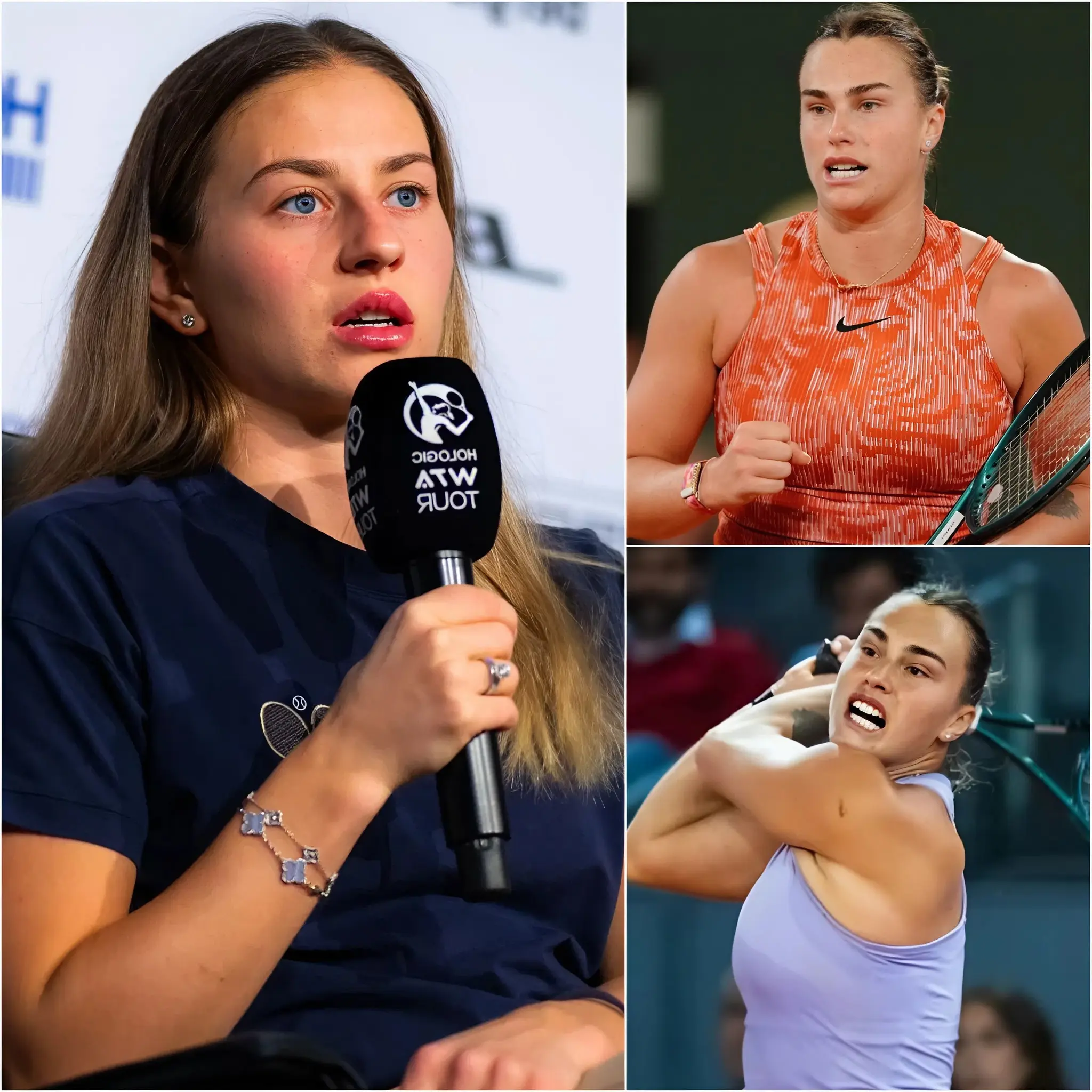 Cover Image for PLAYING TENNIS WITH HER IS LIKE A MAN PLAYING AGAINST A WOMAN! Marta Kostyuk was sobbing uncontrollably during a live broadcast, pointing directly at Aryna Sabalenka: “I’ve never been able to win a single set against her because she’s a strong, healthy man who grabs a racket and hits some poor, weak, delicate girl in the face! Muscles, power, shouting… everything MANLY!” She begged the WTA to intervene… And just a few hours later, a top-secret document related to Sabalenka was suddenly leaked, causing the tennis community to erupt in outrage.