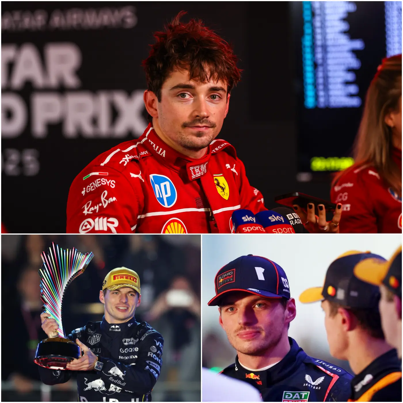 Cover Image for ULTIME NOTIZIE: “È una vittoria meritata e lui ha lottato duramente per ottenerla, solo i ‘DA CAM’ non ci credono…” la leggenda della Formula 1 Charles Leclerc ha preso posizione in difesa di Max Verstappen dopo la spettacolare vittoria al GP del Qatar, condannando i commenti offensivi rivolti al giovane pilota olandese. Nel suo podcast, il giovane campione ha criticato la reazione “arretrata” del mondo delle corse di fronte all’eccellenza, sottolineando che tutti dovrebbero apprezzare il talento di Max Verstappen invece di sminuirlo. Solo cinque minuti dopo, Max Verstappen ha espresso entusiasmo ed emozione; la sua risposta, composta da sole cinque parole, ha reso Charles Leclerc estremamente orgoglioso… 👉 Dettagli completi nei commenti 👇👇